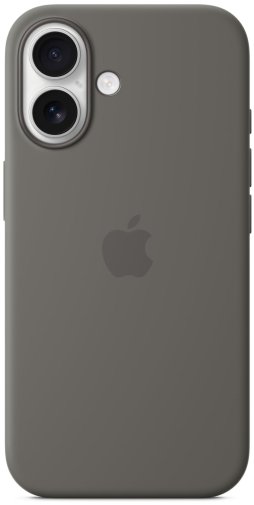 for iPhone 16 - Silicone Case with MagSafe Stone Gray