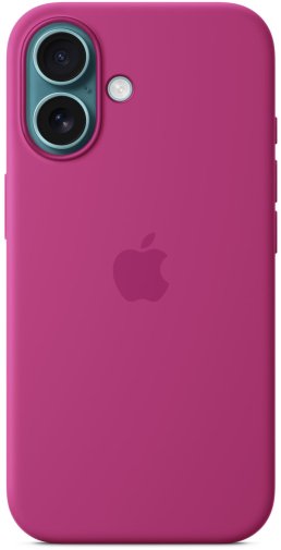 for iPhone 16 - Silicone Case with MagSafe Fuchsia