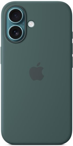 for iPhone 16 - Silicone Case with MagSafe Lake Green