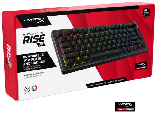 Alloy Rise 75 PBT HX Red ENG/UA Black