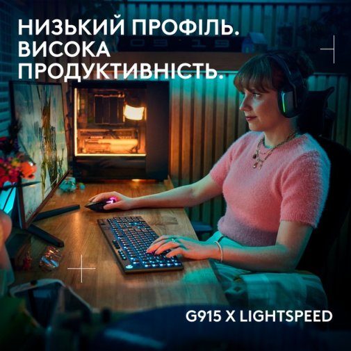 G915 X Lightspeed US International Clicky Wireless Black