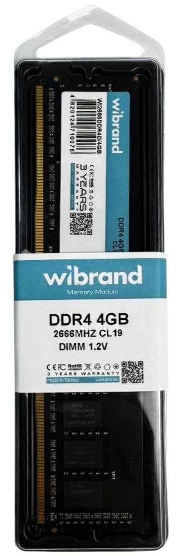 Оперативна пам’ять Wibrand DDR4 1x4GB (WI2666DDR4D/4GB)