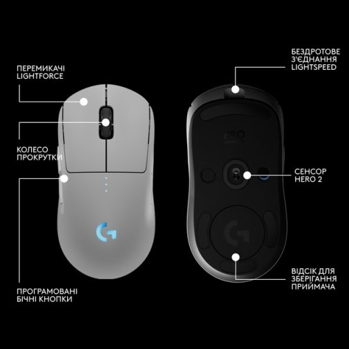  Logitech G Pro 2 Lightspeed Wireless, White