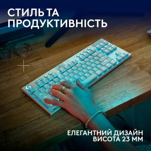 Фото: Клавіатура Logitech G915 X TKL Lightspeed Tactile US/UA Wireless White (920-012737) № 14 | KTC
