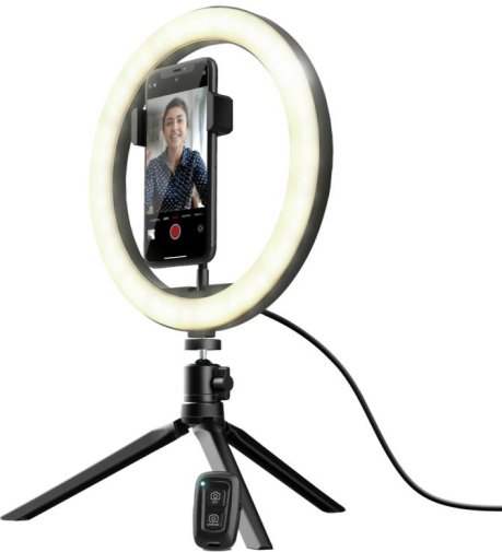 Світлодіодне селфі-кільце Trust MakuRing Light Vlogging kit Black 24393_TRUST