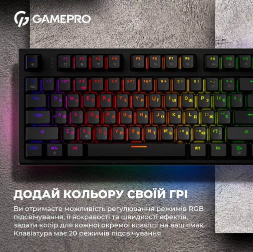 Клавіатура GamePro MK180B USB Black