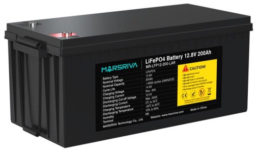 Marsriva MR-LFP12-200-LAR 12.8V, 200Ah