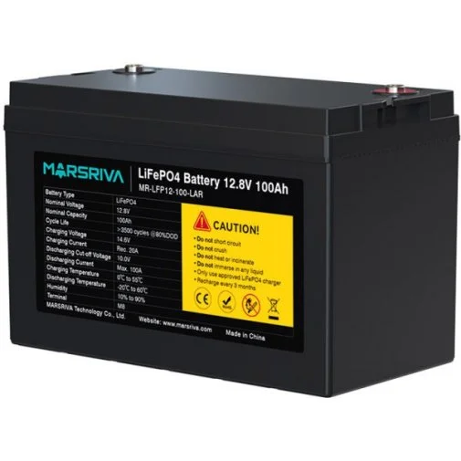 Фото: Батарея для ДБЖ Marsriva MR-LFP12-100-LAR 12.8V 100Ah № 5 | KTC