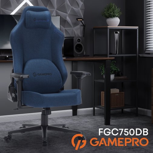 Крісло GamePro FGC750 Fabric Dark Blue (FGC750DB)