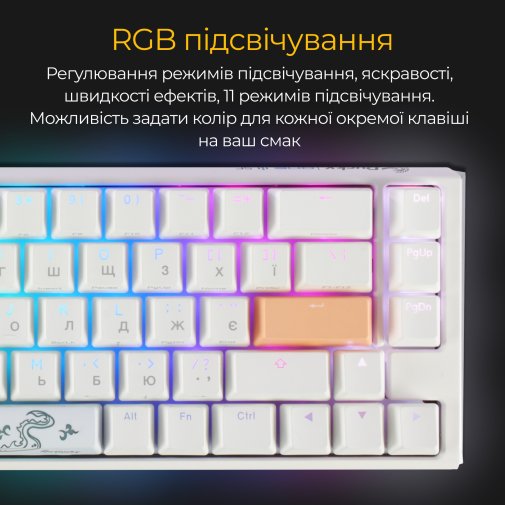 Клавіатура Ducky One 3 SF Cherry MX Brown RGB ENG/UKR White (DKON2167ST-BUAPXPWWWSC1)