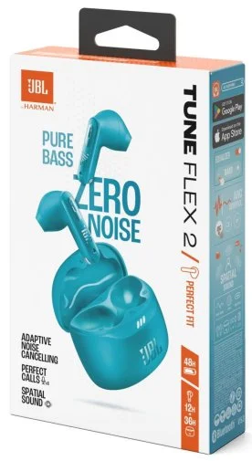 Фото: Навушники JBL Tune Flex 2 Turquoise (JBLTFLEX2TQE) № 22 | KTC