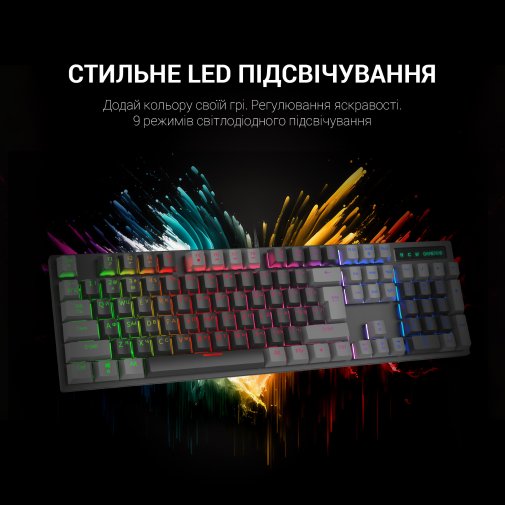 Клавіатура GamePro MK105R Red Switch LED USB Black