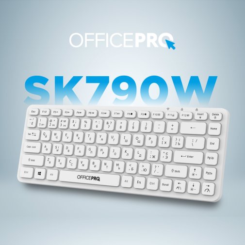 Клавіатура OfficePro SK790W Wireless White