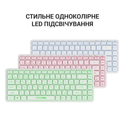 Клавіатура OfficePro SK790W Wireless White