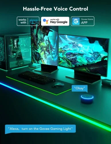 Фото: LED-стрічка Govee H61C3 Neon Gaming Table Light 3m WI-FI/Bluetooth White (H61C33D1) № 23 | KTC