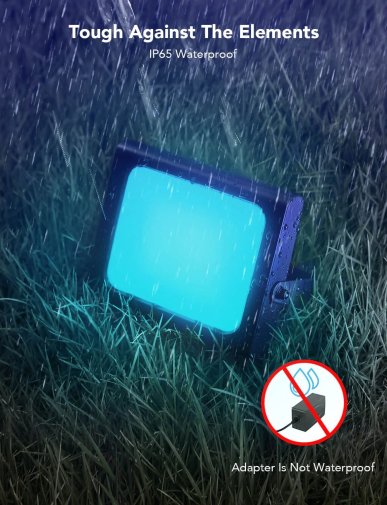 H7060 LED Smart Flood Lights RGBICWW Black