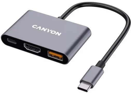 Фото: USB-хаб Canyon DS-4 3in1 USB-C Grey (CNS-TDS4) № 7 | KTC