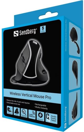 Миша Sandberg Wireless Vertical Mouse Pro Black (630-13)