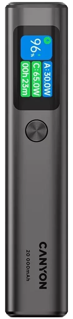 Фото: Батарея універсальна Canyon OnPower 230 20000mAh 130W Dark Grey (CNS-CPB230DG) № 7 | KTC