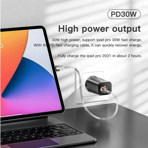  Зарядний пристрій Essager PD/QC 30W Chager White (ECTPQS-ZTB02)