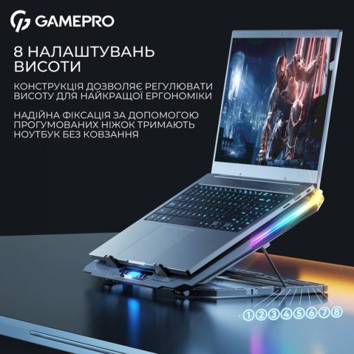 Підставка для ноутбука GamePro CP1040 Black