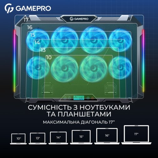 Підставка для ноутбука GamePro CP795 Black