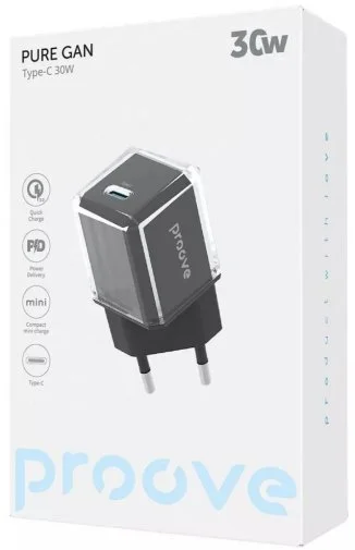 Фото: Зарядний пристрій Proove Pure GaN 30W Black (WCPU30012201) № 4 | KTC