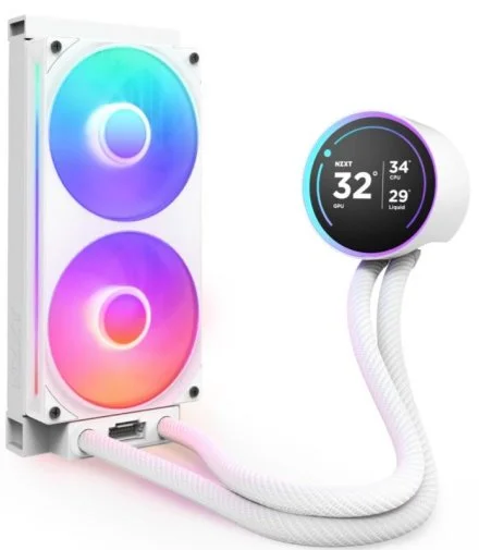 Фото: Система рідинного охолодження NZXT Kraken Elite 240 RGB White (RL-KR24E-W2) № 8 | KTC