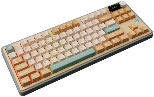 Клавіатура Ajazz AK870 Jasmine Switch RGB With Screen Wireless Yellow (AK870-JS-YWG)