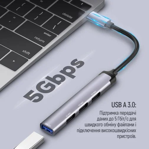 Фото: USB-хаб ColorWay USB-C 4in1 (CW-HUB04) № 26 | KTC