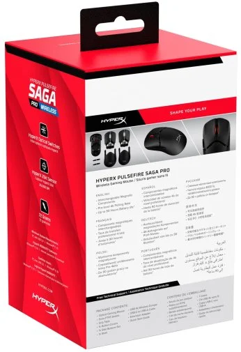 Фото: Миша HyperX Pulsefire Saga Pro WL/BT Black (A2PB2AA) № 32 | KTC