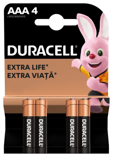 Батарейка Duracell LR03 MN2400 AAA BL/4