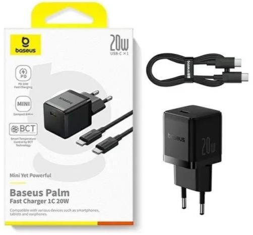 Зарядний пристрій Baseus Palm 20W Black with Type-C/Type-C (P10111602113-01)