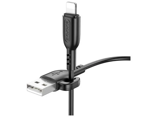 Фото: Кабель BOROFONE BX91 AM / Lightning 1m 2.4A Black (6974443389883) № 5 | KTC