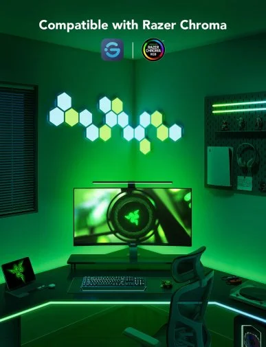 Фото: Набір адаптивного підсвічування Govee H6609 Gaming Light Strip G1 27-34 RGBIC (H6609312) № 12 | KTC