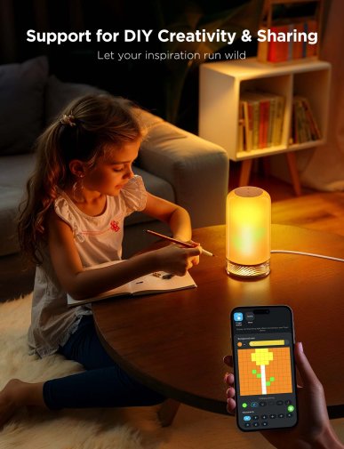Нічник Govee H6022 Table Lamp 2 RGBICWW Wi-Fi/BT White (H60223D1)