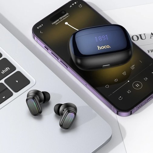 Гарнітура вкладиші Hoco EQ20 Rhyme TWS Bluetooth, Black