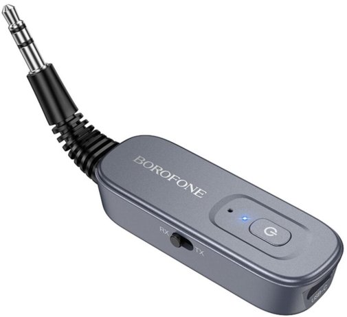 Bluetooth-ресивер Hoco BC51 Clear Way Metal Grey (6941991117305)