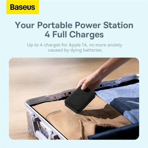 Батарея універсальна Baseus Magnetic Mini Wireless Fast Charge 20000mAh 20W Black (PPCX150001)