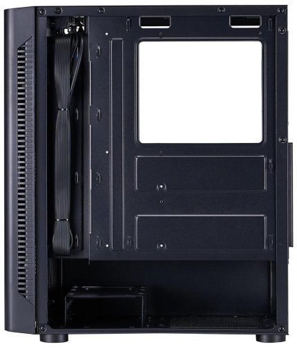 Корпус 1stPlayer D4-BK-4F1 Black with window