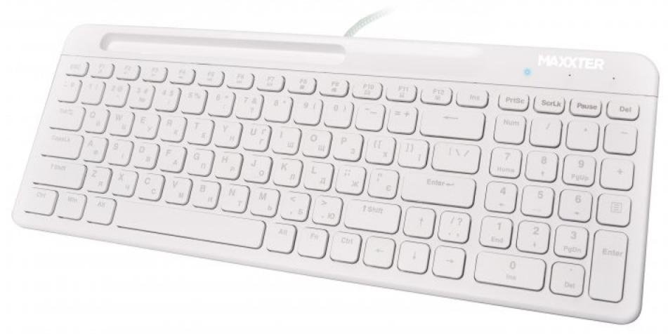 Клавіатура, Maxxter KB-01W-UA USB, White