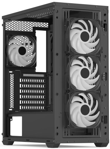 Корпус AeroCool D502A-G-BK-v1 Black with window (ACCM-DS02043.11)