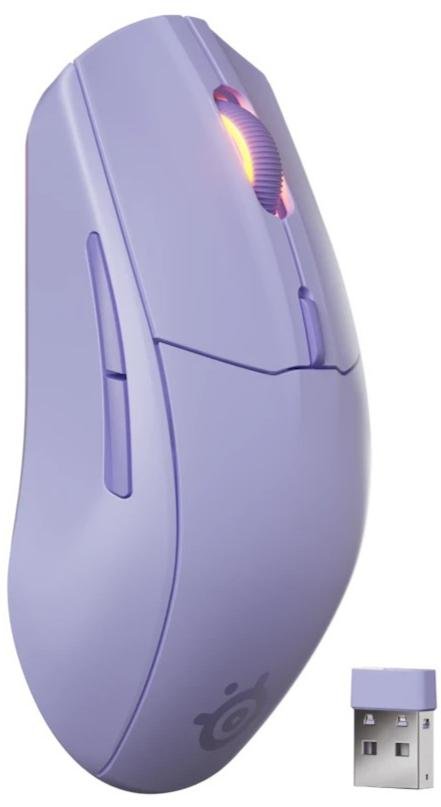 Миша SteelSeries Rival 3 Gen 2 Wireless Lavender (62525)