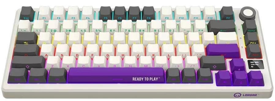 Клавіатура Lorgar KBP7075W Toxic Purple ENG WL/RT/USB Beige (LRG-KBP7075W-RT-US)