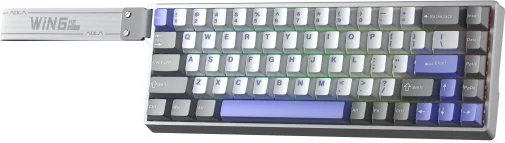 Фото: Клавіатура Aula WIN68 HE Max Magnetic Switch ENG/UKR Grey/White/Purple (6978080504081) № 9 | KTC