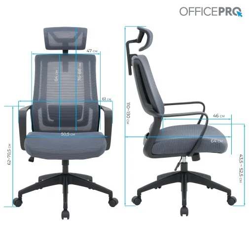 Фото: Крісло OfficePro Harmony OC310-B-G-G Black/Gray № 30 | KTC