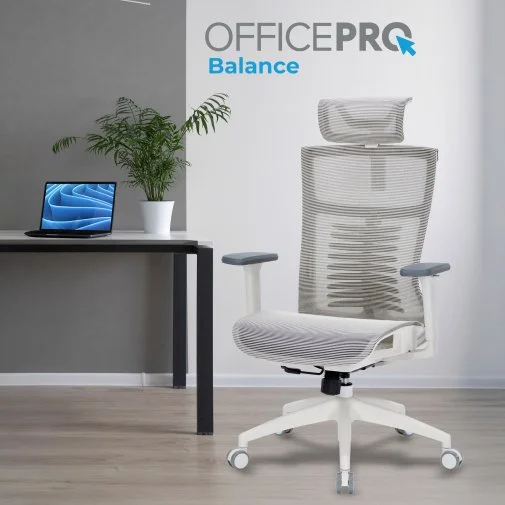 Фото: Крісло OfficePro Balance OC620 White/Ligth Gray (OC620-W-LG-LG) № 23 | KTC