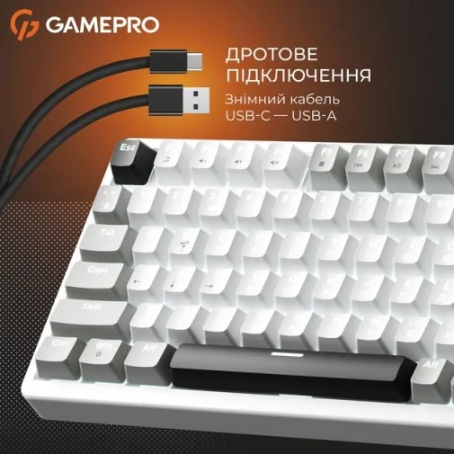 Фото: Клавіатура GamePro Genesis Silverlight MK126 YH Switches Grey № 30 | KTC