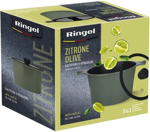 Фото: Каструля Ringel Zitrone 5.8L Olive (RG-2108-24/2/OL) № 12 | KTC
