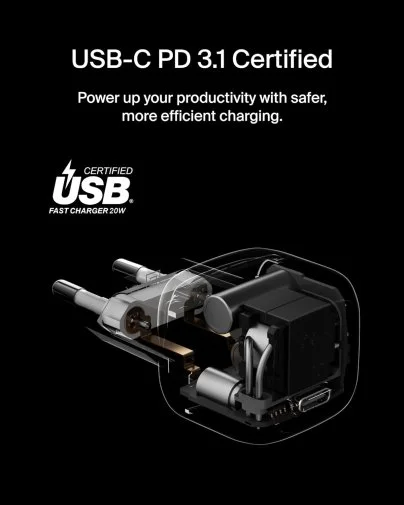 Фото: Зарядний пристрій Belkin BoostCharge Compact PD 20W White (WCA009KQWH) № 15 | KTC